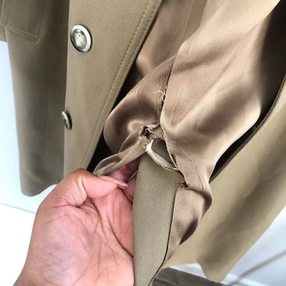 Vintage London Fog Car Coat Tan Trench
